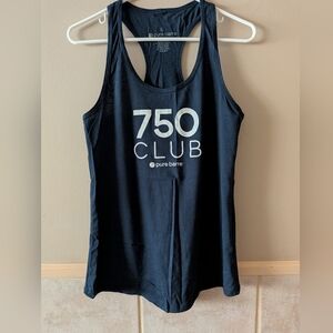 Pure Barre, Navy, 750 Club Milestone Tank, Size L
